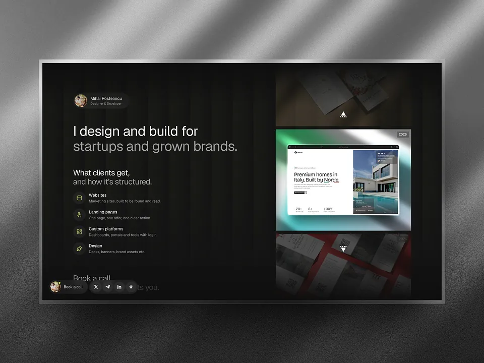 Personal site for Mihai Postelnicu, designer and developer
