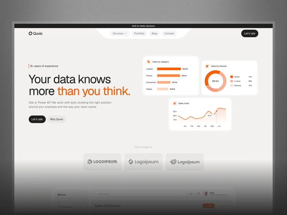 Quvix data consultancy website